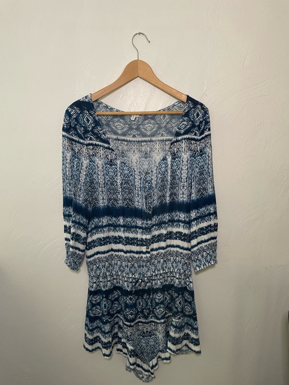 Rip Curl Blue and White Romper